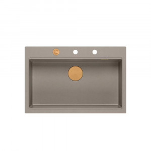 Statie de lucru incastrata Quadron Marc bej - cupru 76x50 cm - Img 2