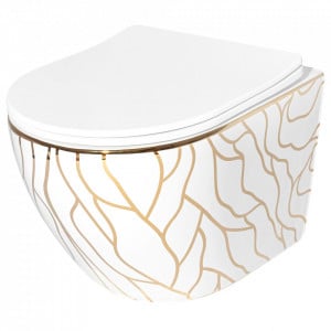 Vas Toaleta Rea Carlos Flat Wave Gold - Img 1
