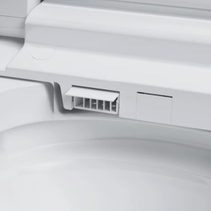 Vas wc smart, functie de bideu, capac incalzit, dezinfectare UV, cadru inclus, afisaj Led, Functii avansate, 59x38, Alb, Ralph - Img 11