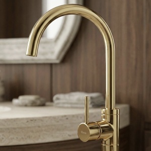Baterie baie Lungo Gold – baterie pentru lavoar cu finisaj auriu elegant | disponibilă pe Deppo - Img 6