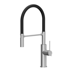 Baterie bucatarie cu pipa flexibila Slim Gemma inox - negru