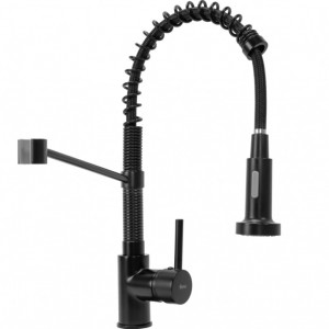 Baterie de bucătărie Rea Spring negru black Dus flexibil - Img 6