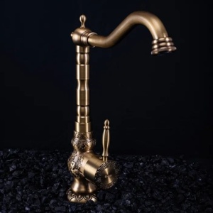 Baterie pentru baie / de bucătărie Rea VENICE antique bronze - Img 3