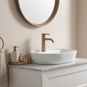 Baterie pentru baie Rea Rivo Brush Copper - Img 4