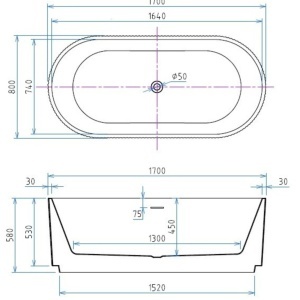 Cada freestanding 170x80 DEPPO-008 - Img 4