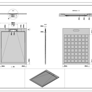 Cădiță de duș STONE 140×80 cm – Marmură Turnată, Alb Mat - Img 5