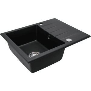 Chiuveta Bucatarie REA NORTH BLACK METALIC, Dimensiuni 48.5 x 59.5 x 18 cm, Picurator Reversibil, Incastrabila, Dreptunghiulara, Negru Metalic - Img 10