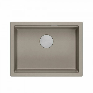 Chiuveta compozit sub blat Quadron Logan 100 bej - inox 59.5x45.1 cm - Img 2