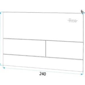 Clapeta pentru rezervor incastrat K011A-Q Rea T Black Glass - Img 4