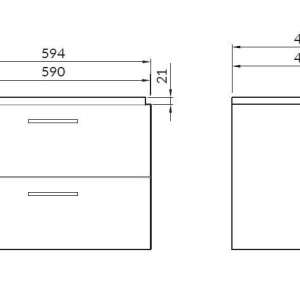 DULAP LARA PENTRU LAVOAR COMO 60 cm NUC MONTAT - Img 2