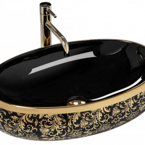 Lavoar pe blat Rea Meryl Black / Gold