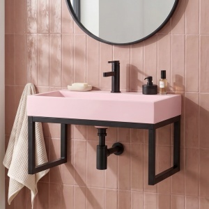 Lavoar pentru blat GOYA PINK 60CM + Cadru - Img 8