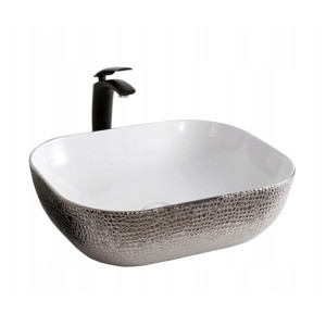Lavoar pentru blat Tokyo alb argintiu 45 si 50 cm