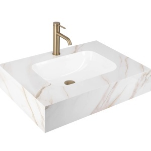 Lavoar suspendat REA Aresa Grey Gold 70
