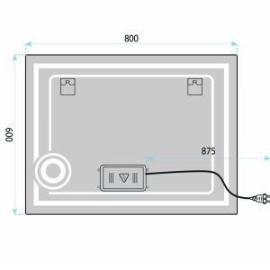 Oglindă LED 80x60cm HAVEN - Img 5
