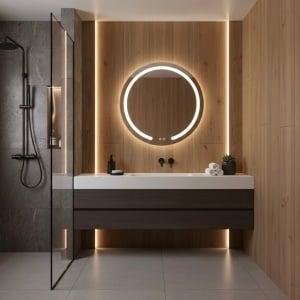 Oglindă LED cerc dimensiuni: 50, 60, 70, 80, 90, 100 - Img 3