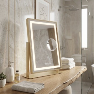 Oglindă LED LUMI L.Gold 30x40cm