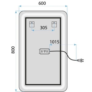 Oglindă LED MARLO 80X60 - Img 4