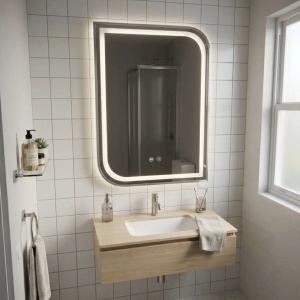 Oglindă LED ZONE 70x50 BRUSH NICKEL - Img 2