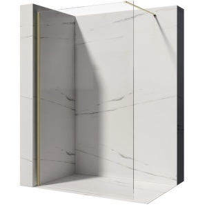 Paravan de duș MILAN profil auriu periat dimensiune la alegere, sticla 8 mm