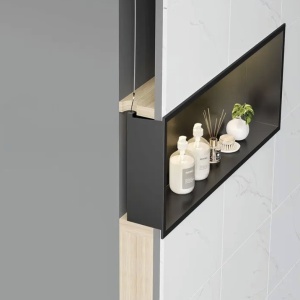 RAFT BAIE INCASTRAT PERETE LED 30x45 black - Img 3