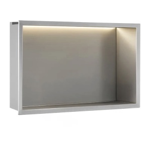 RAFT BAIE INCASTRAT PERETE LED 30x45 steel brush - Img 2