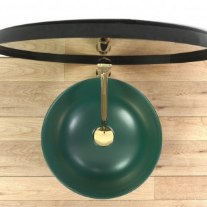 Rea Lavoar ceramic pentru blat Stella GREEN MAT - Img 3