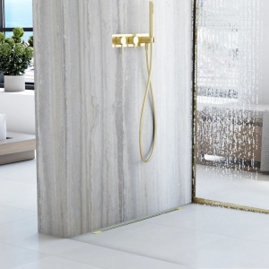Rigolă de duș Rea Neo Ultra Slim Mirror Gold brush - Img 7