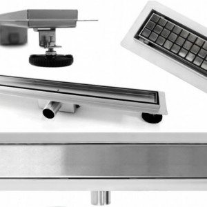 Rigolă de duș REA PURE NEO NICKEL BRUSH INOX