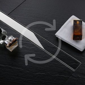 Rigolă de duș REA PURE NEO NICKEL BRUSH INOX - Img 2