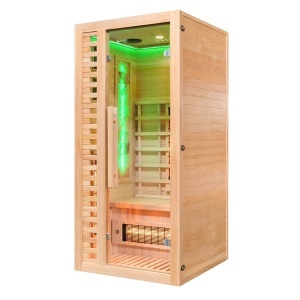Saună cu infraroșu C1S pentru 1 persoană 90×90 cm cu piatră de sare, LED, Bluetooth – cabină sauna uscată | Deppo - Img 5