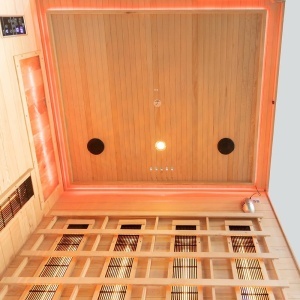 Saună cu infraroșu EP4RS pentru 4 persoane cu piatră de sare Himalaya, cromoterapie LED și Bluetooth – saună uscată low‑temperature, cabină wellness | Deppo - Img 13