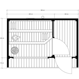 SAUNĂ DE GRĂDINĂ SELIN – 205×300 cm – 6 PERSOANE – 9kW - Img 6