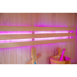 Sauna finlandeza cu temperatura inalta si soba Harvia 8kW pentru 5-6 persoane Bodo 180 x 180 cm - Img 19