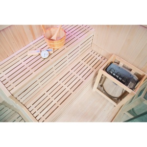 Sauna finlandeza la temperaturi ridicate cu soba 6kW pentru 4-5 persoane Oslo 150 x 150 cm - Img 8