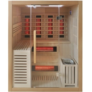 SAUNĂ KOMBO 2-ÎN-1 HELSI3 NEW – 160×160 cm – INFRARED + FINLANDEZĂ – 6kW – 3-4 PERSOANE - Img 6