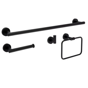 Set accesorii pentru baie GRID Black 4 piese