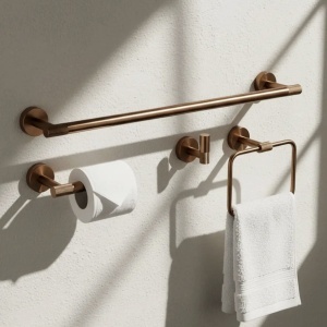 Set accesorii pentru baie GRID Brush Copper 4 piese