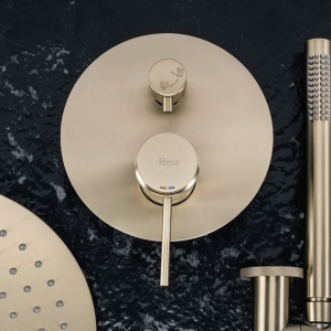 Set de dus incastrat Rea Lungo Grip Gold Brush + BOX - Img 3