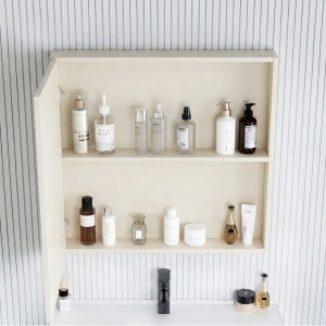Set mobilier de baie cu lavoar Mario 60cm Beige - Img 4