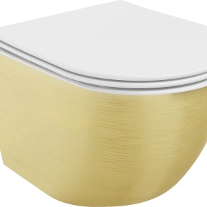 Set vas WC + Bideu FLSK White/Gold brushed - Img 6