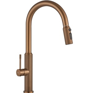 Baterie bucătărie Master Brush Copper – baterie cu pipă extractibilă și finisaj cupru periat | disponibilă pe Deppo