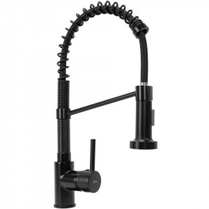 Baterie de bucătărie Rea Spring negru black Dus flexibil - Img 1