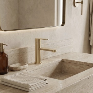 Baterie pentru baie Rea Arcos Brush Gold - Img 5