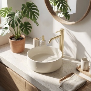 Baterie pentru baie Rea Rivo Brush Gold - Img 4