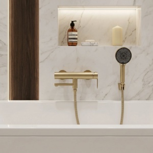 Baterie pentru cadă Rea Arcos Brushed Gold - Img 5