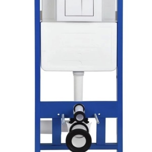 Cadru cu rezervor incastrat, latime de 50 cm, capacitate 3/8 litri, clapeta de actionare din aluminiu auriu mat - Img 2