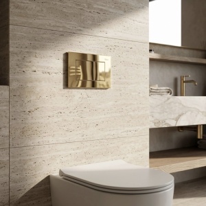 Cadru WC încastrat K011A-Q Rea cu buton J Gold
