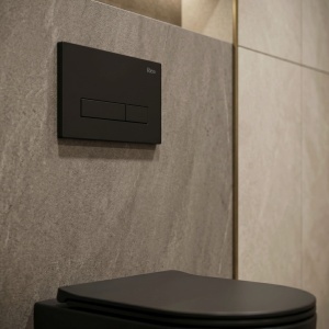 Cadru WC încastrat Rea cu buton HD Black - Img 3