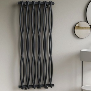 Calorifer Decorativ Antracit, 120x50 cm , 506 W, 12 elementi, otel, Baie sau camera, Emre